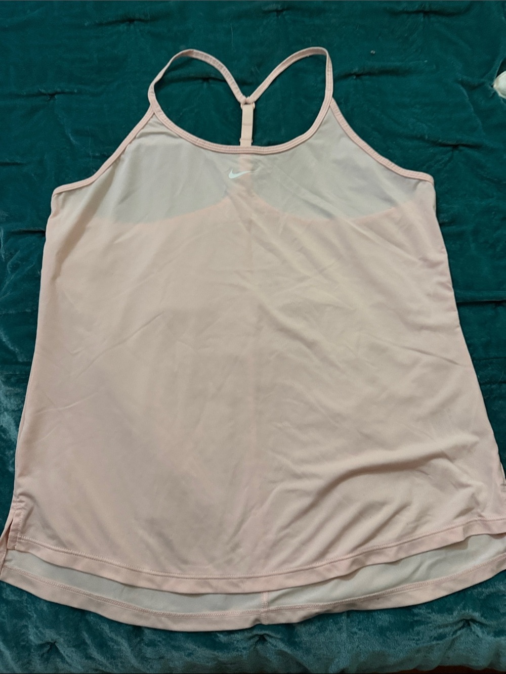 Nike Light Pink Mesh-Back Training Tank